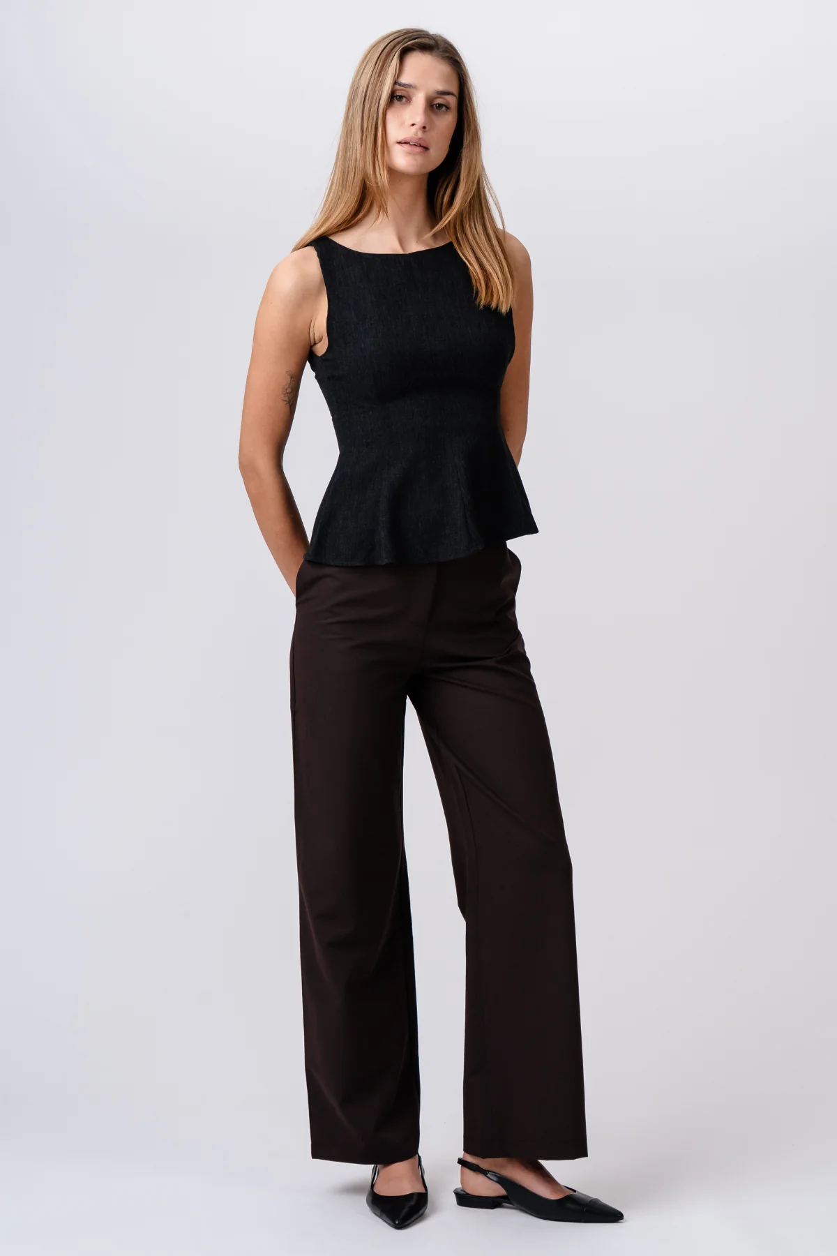 Rosalie Wide Pants - Braun - Image 4