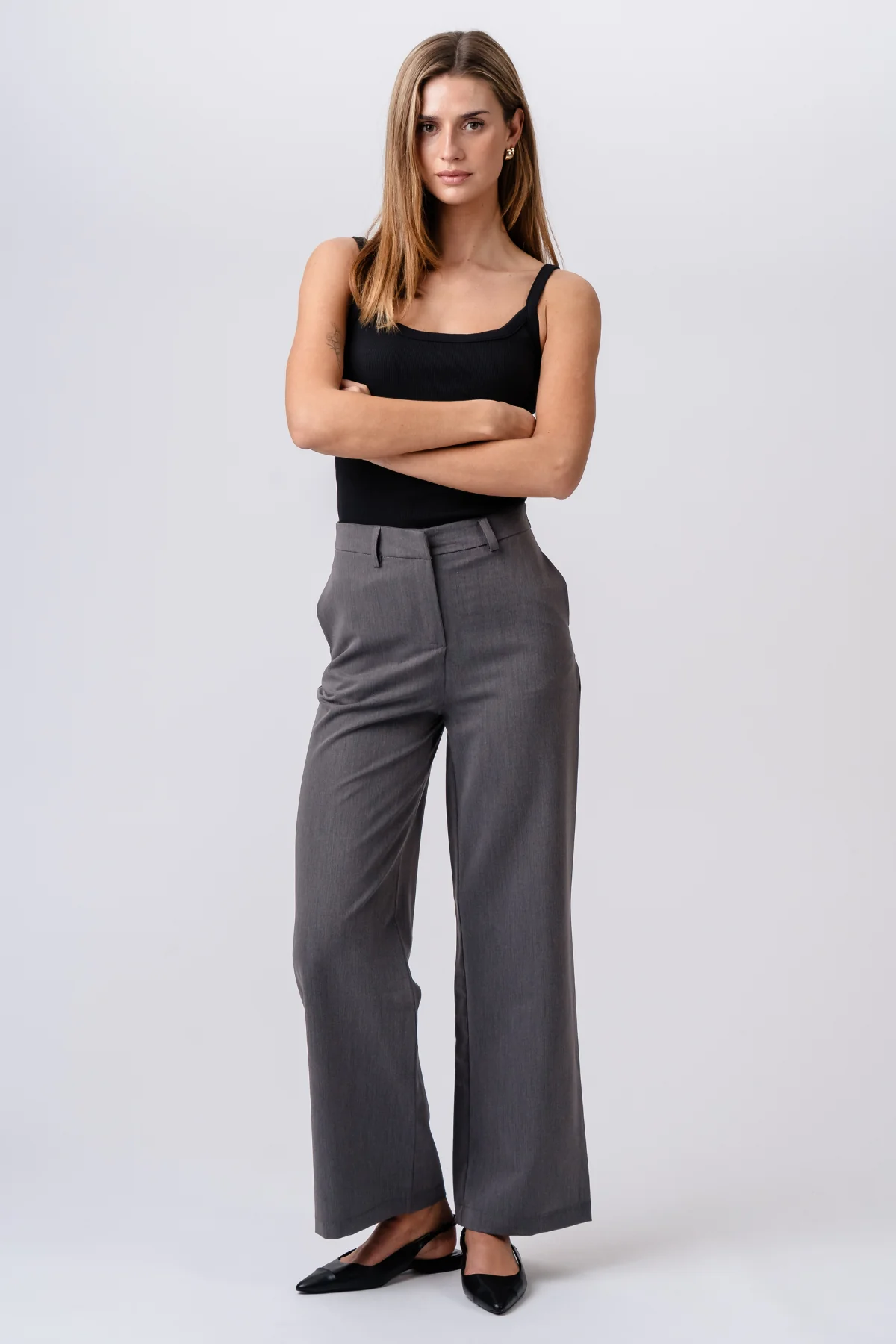 Rosalie Wide Pants - Grau - Image 5