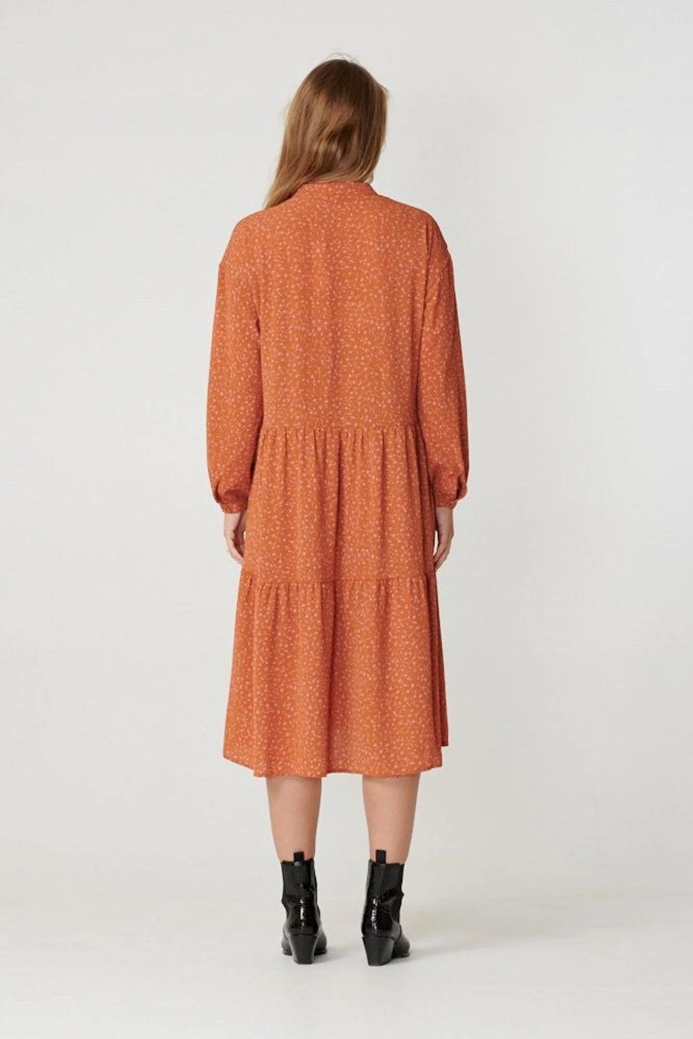 Sara Langarmed Kleid - Rosa - Image 3