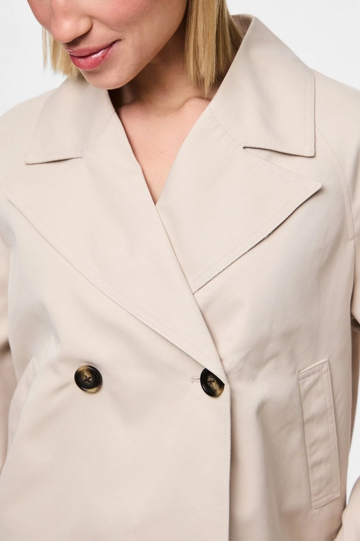 Scarlett Kurzer Trenchcoat - Silbergrau - Image 5