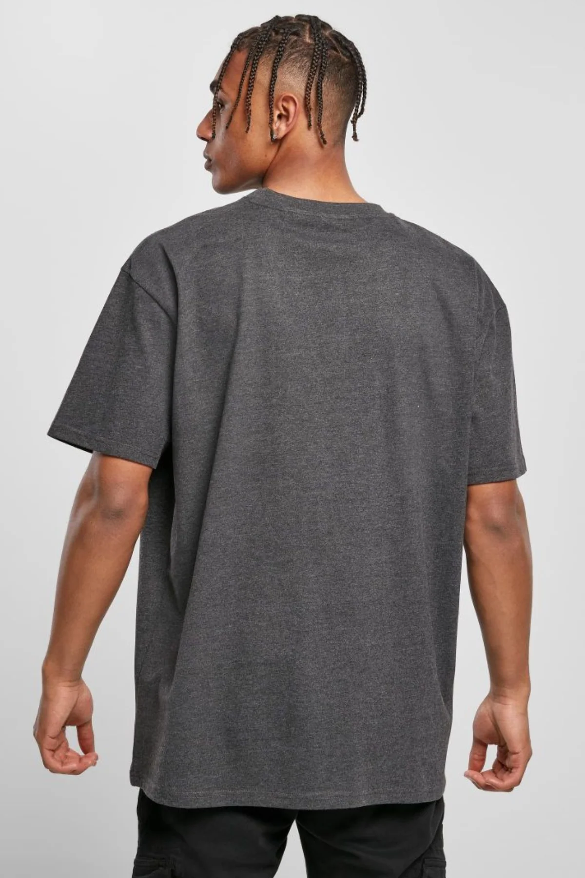 Schwer Oversized T -Shirt - Holzkohle - Image 4