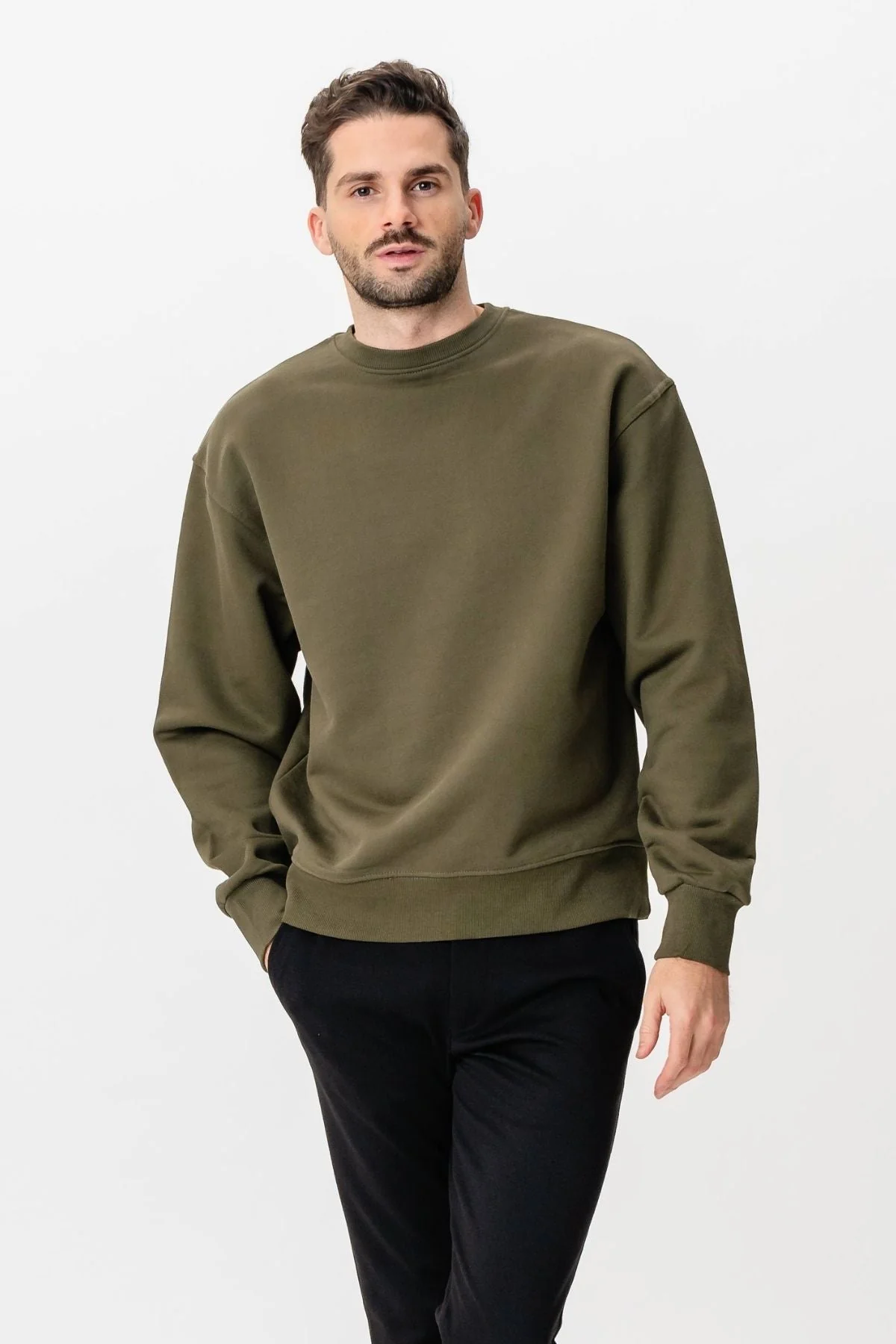 Schwere Crewneck - Armee - Image 4