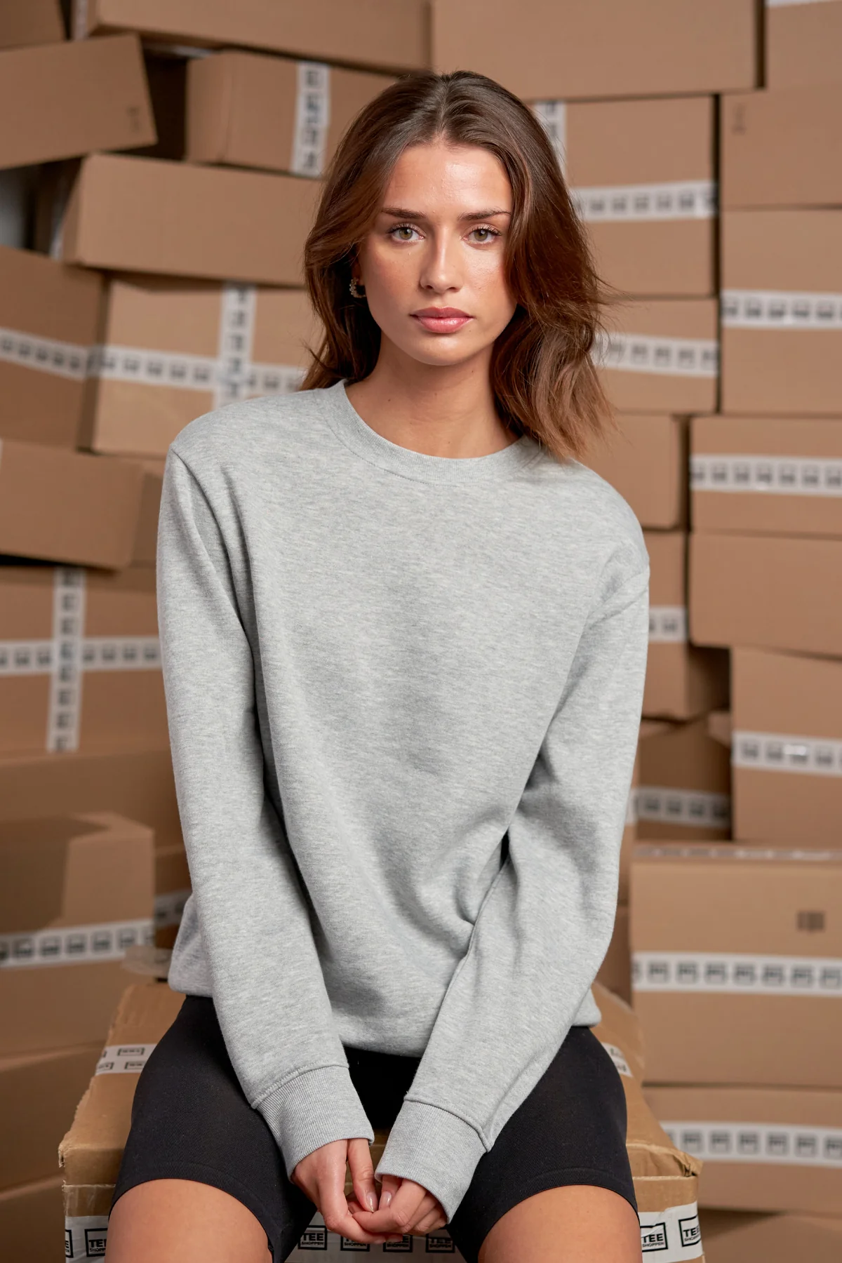 Schwere Crewneck - grau - Image 3