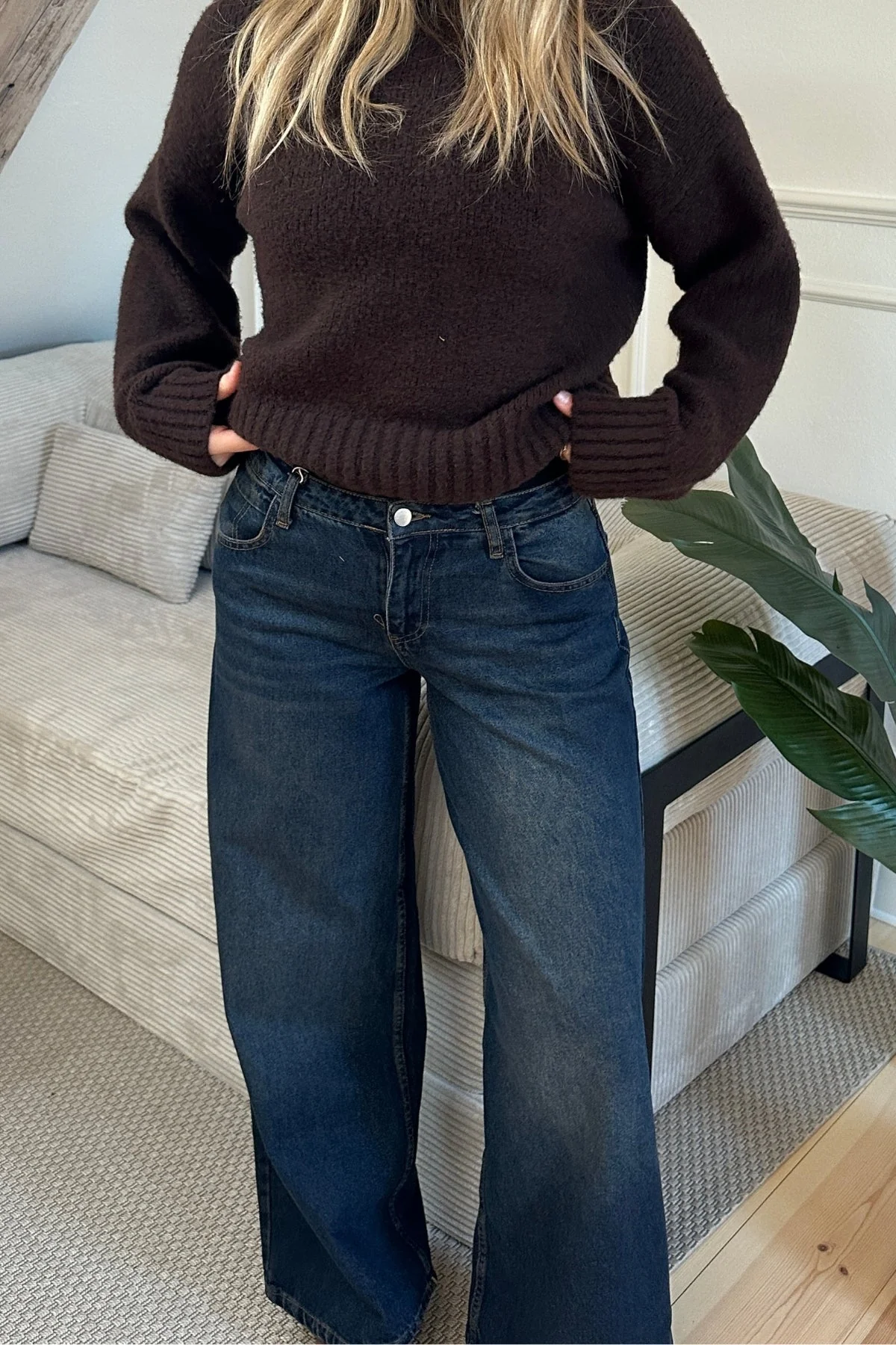 Serena Baggy Jeans – Dunkelblau