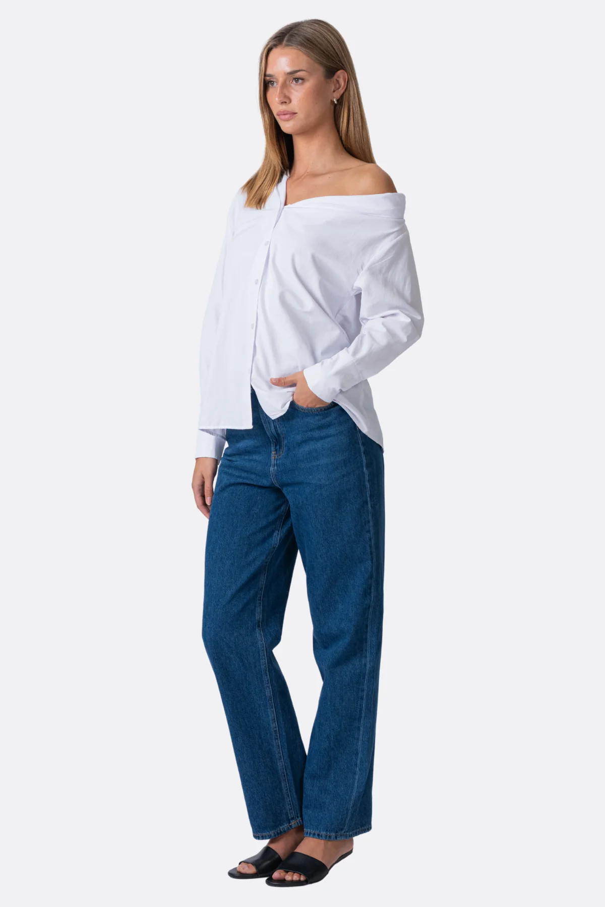 Serena Oversized Hemd - weiß - Image 3