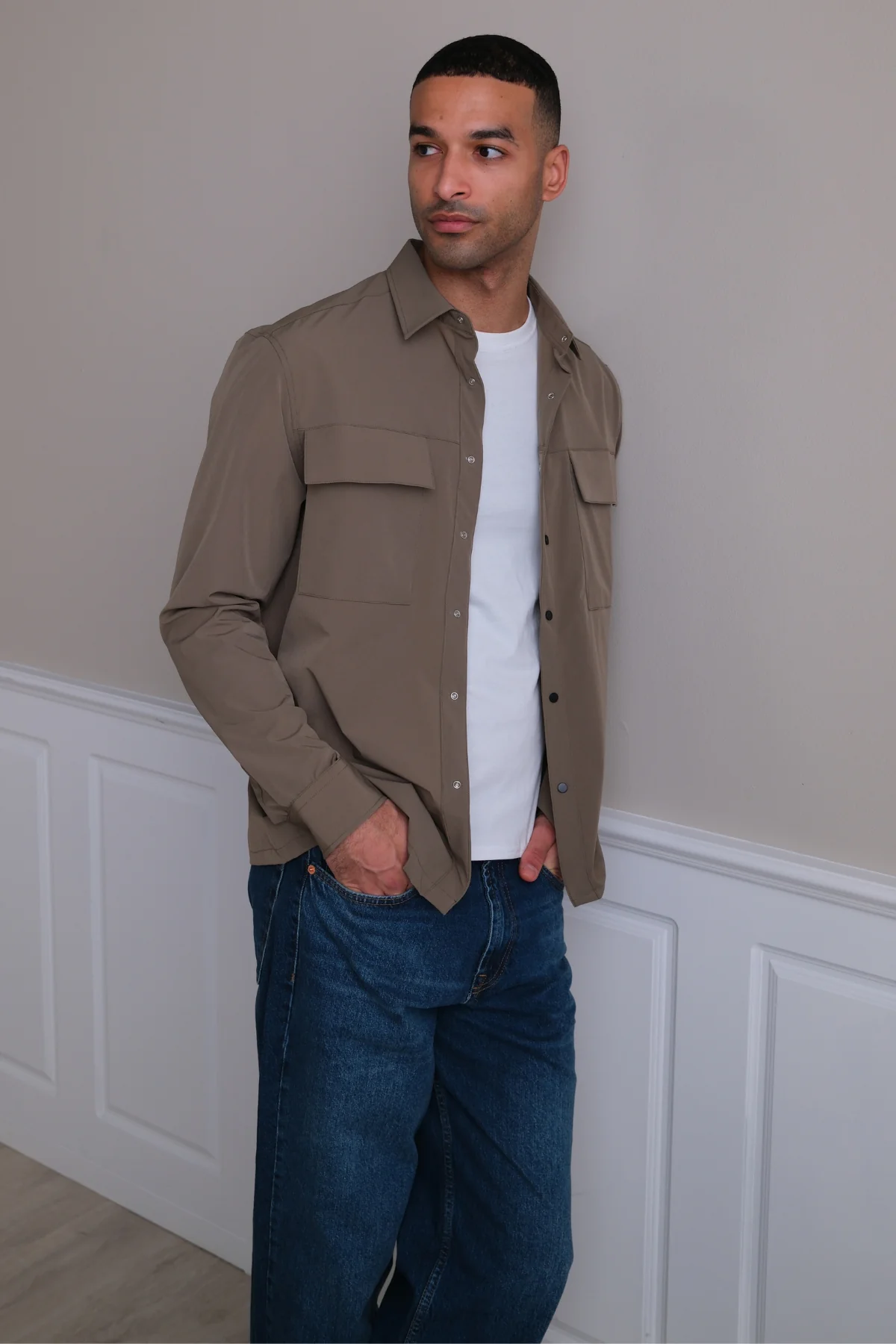Silas-Overshirt – Khaki - Image 2