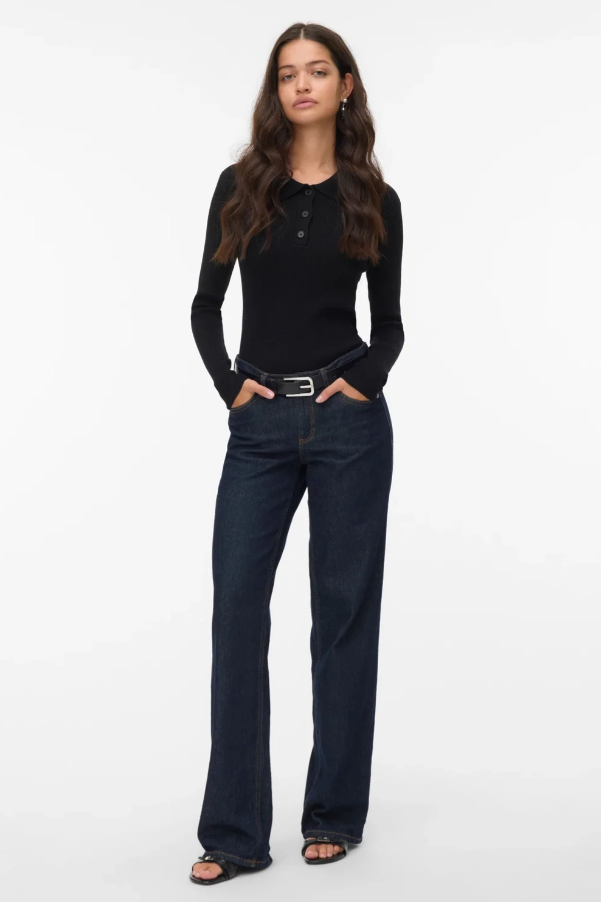 Silje Poloneck Pullover - Schwarz - Image 2