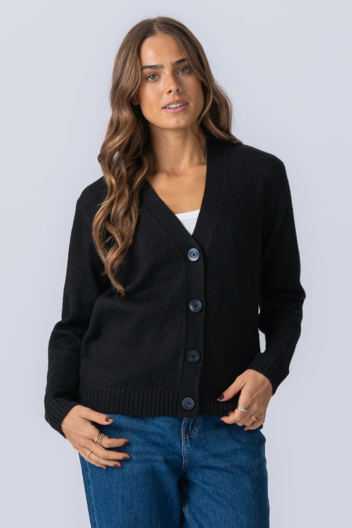 Strickjacke - schwarz