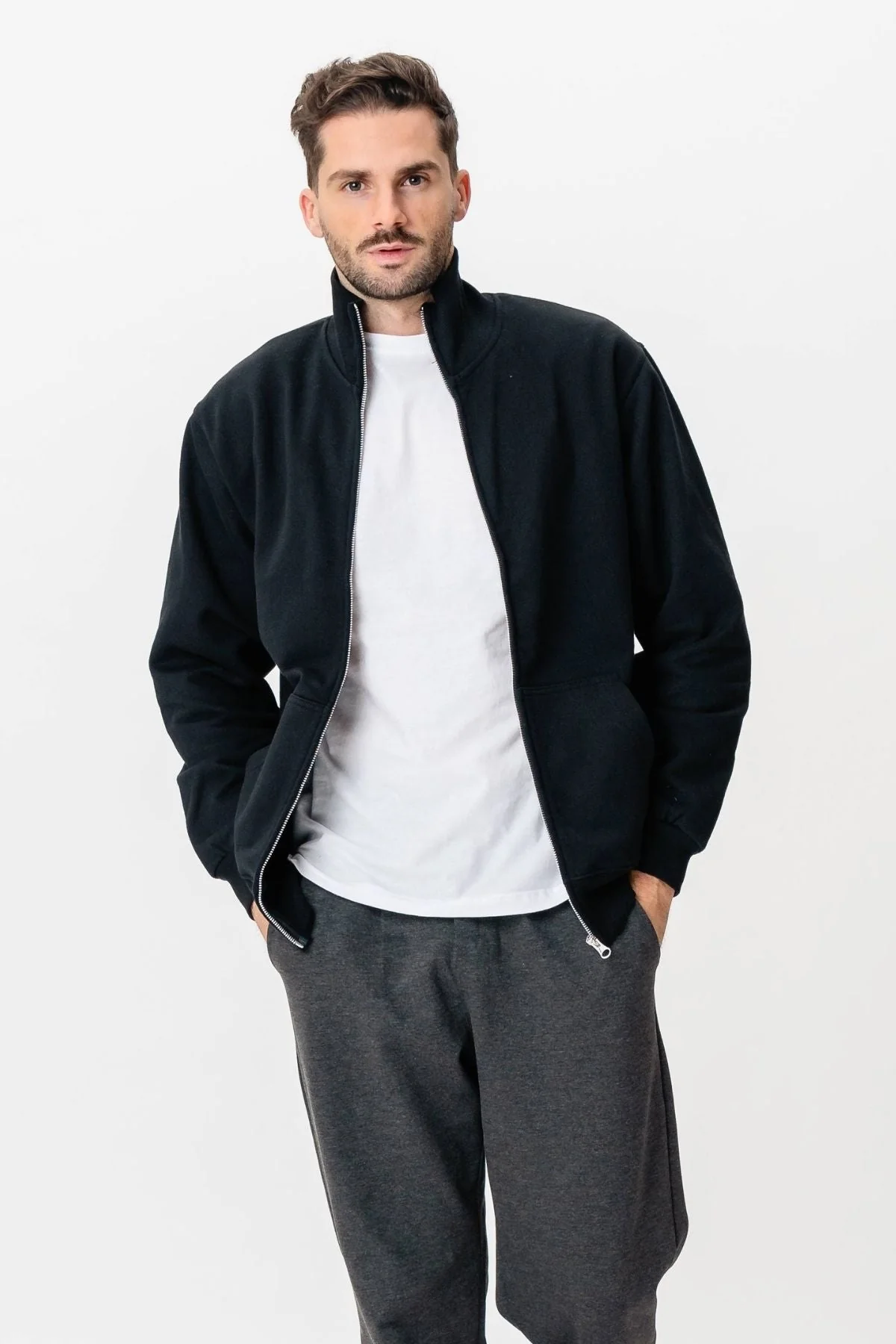 Sweatshirt Zip - Schwarz - Image 2