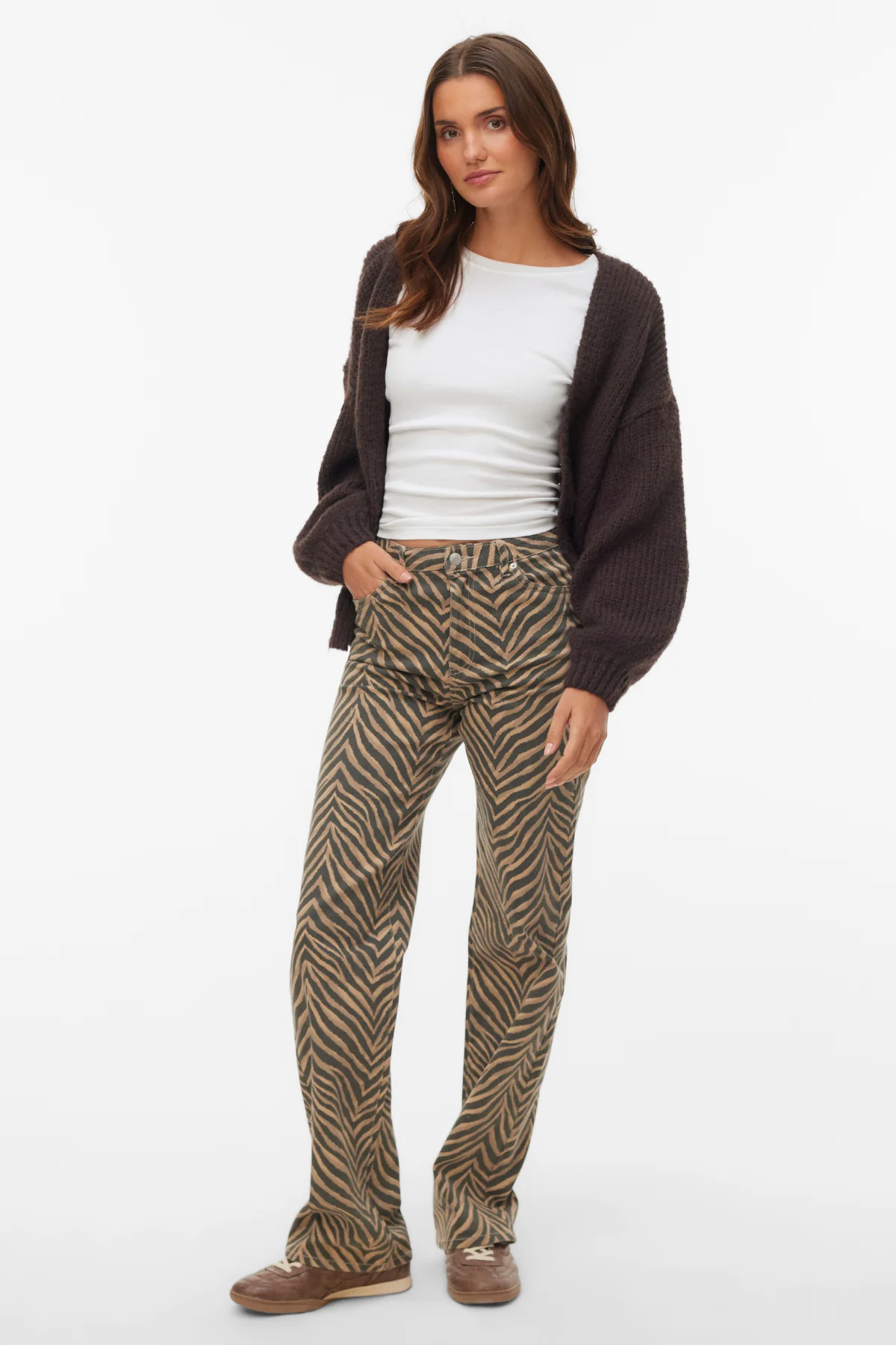 Tessa Wide Stretch Jeans – Silbernes Nerzzebra - Image 2