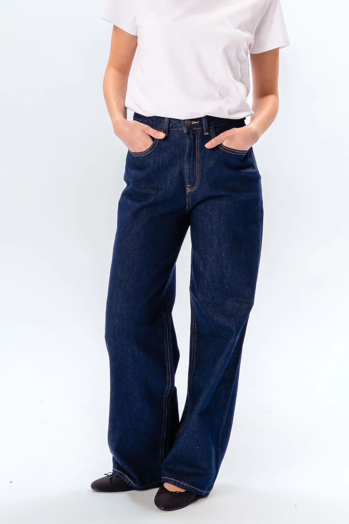 The Original Performance Breite Jeans - dunkelblauer Denim - Image 5