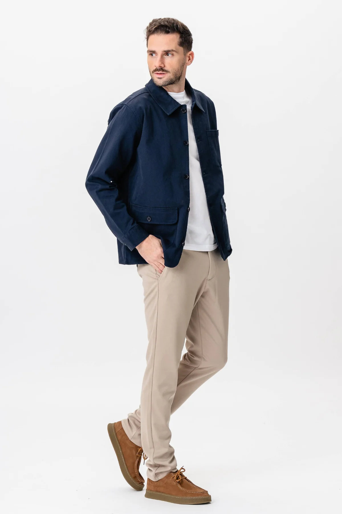 Twill -Hemdjacke - Marine - Image 3