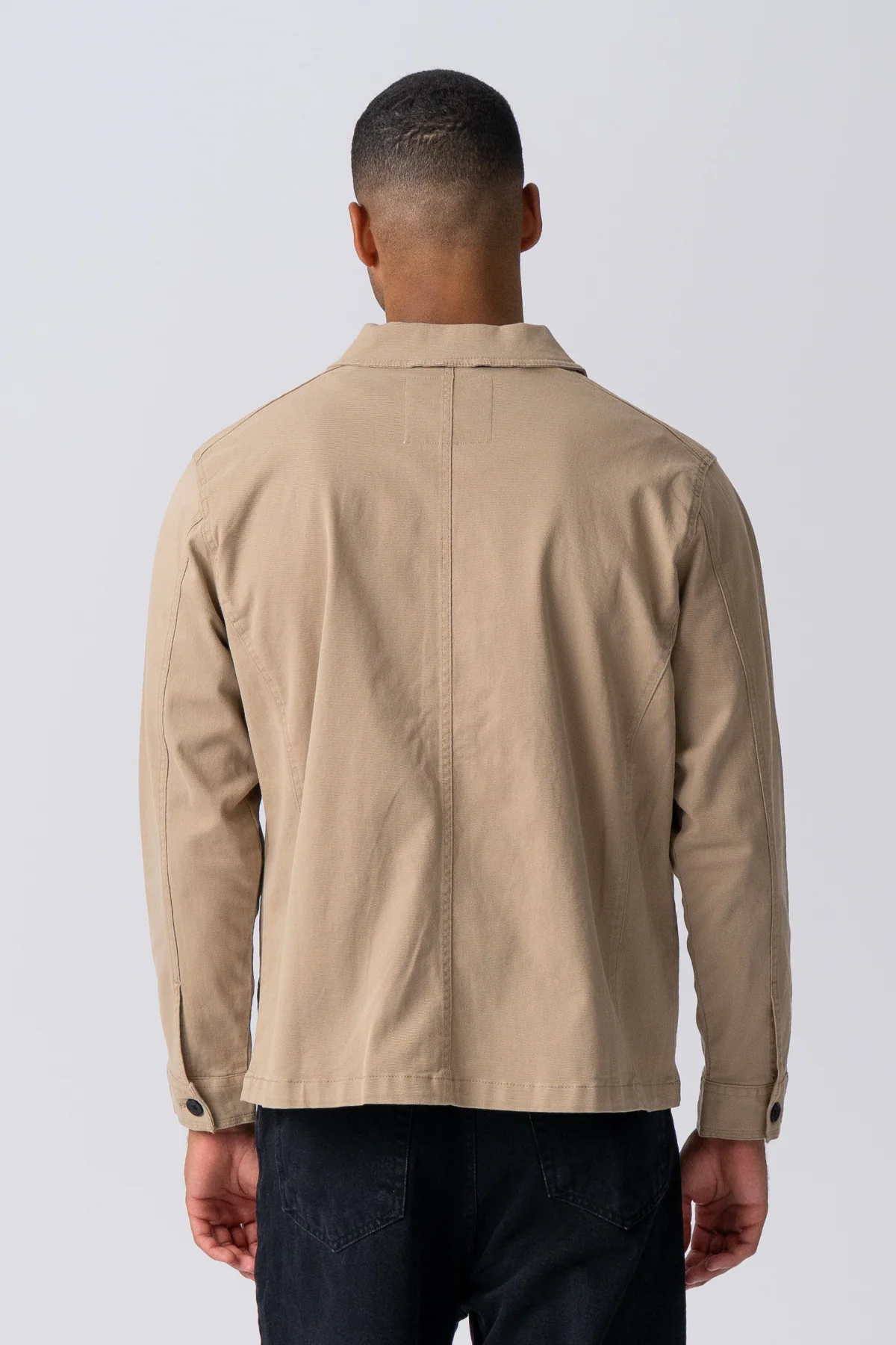 Twill Overshirt - dunkler Sand - Image 10