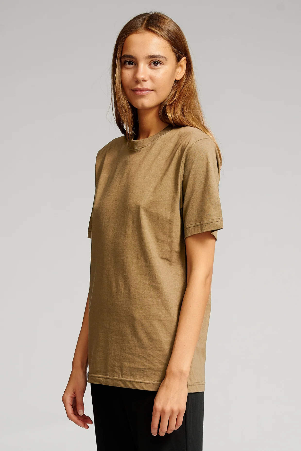 Oversized T -Shirt - Khaki - Image 3
