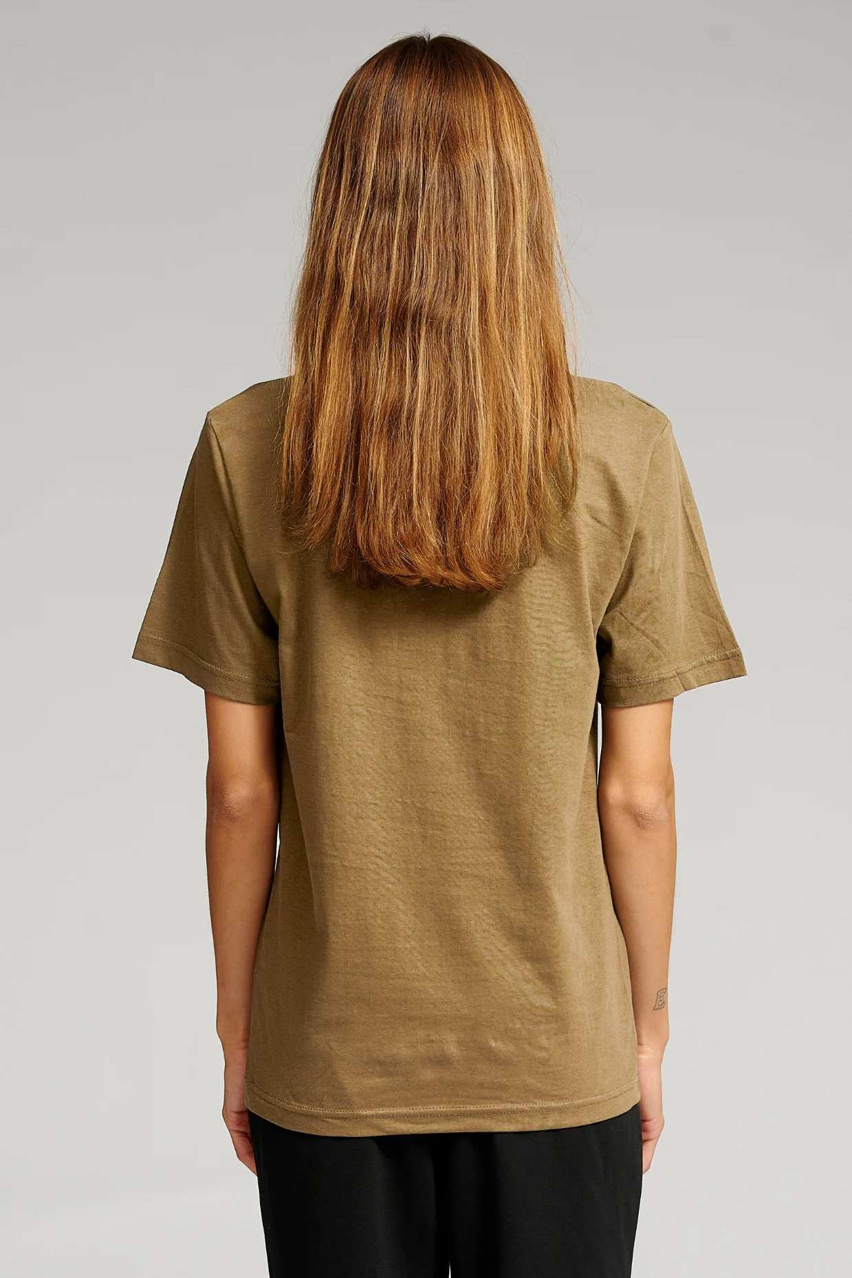 Oversized T -Shirt - Khaki - Image 4