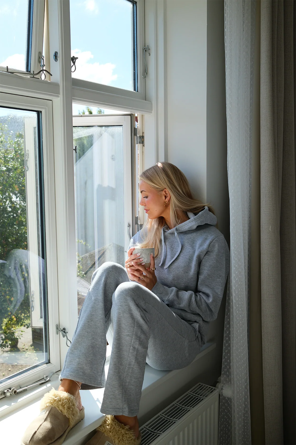 Unverzichtbares Kapuzen-Sweatset für Damen - Grau - Image 2