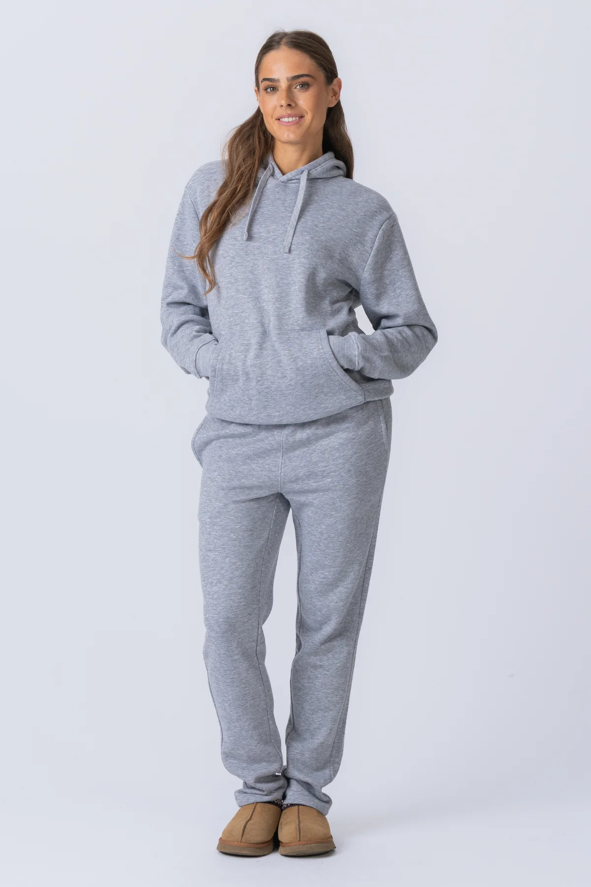 Unverzichtbares Kapuzen-Sweatset für Damen - Grau - Image 3