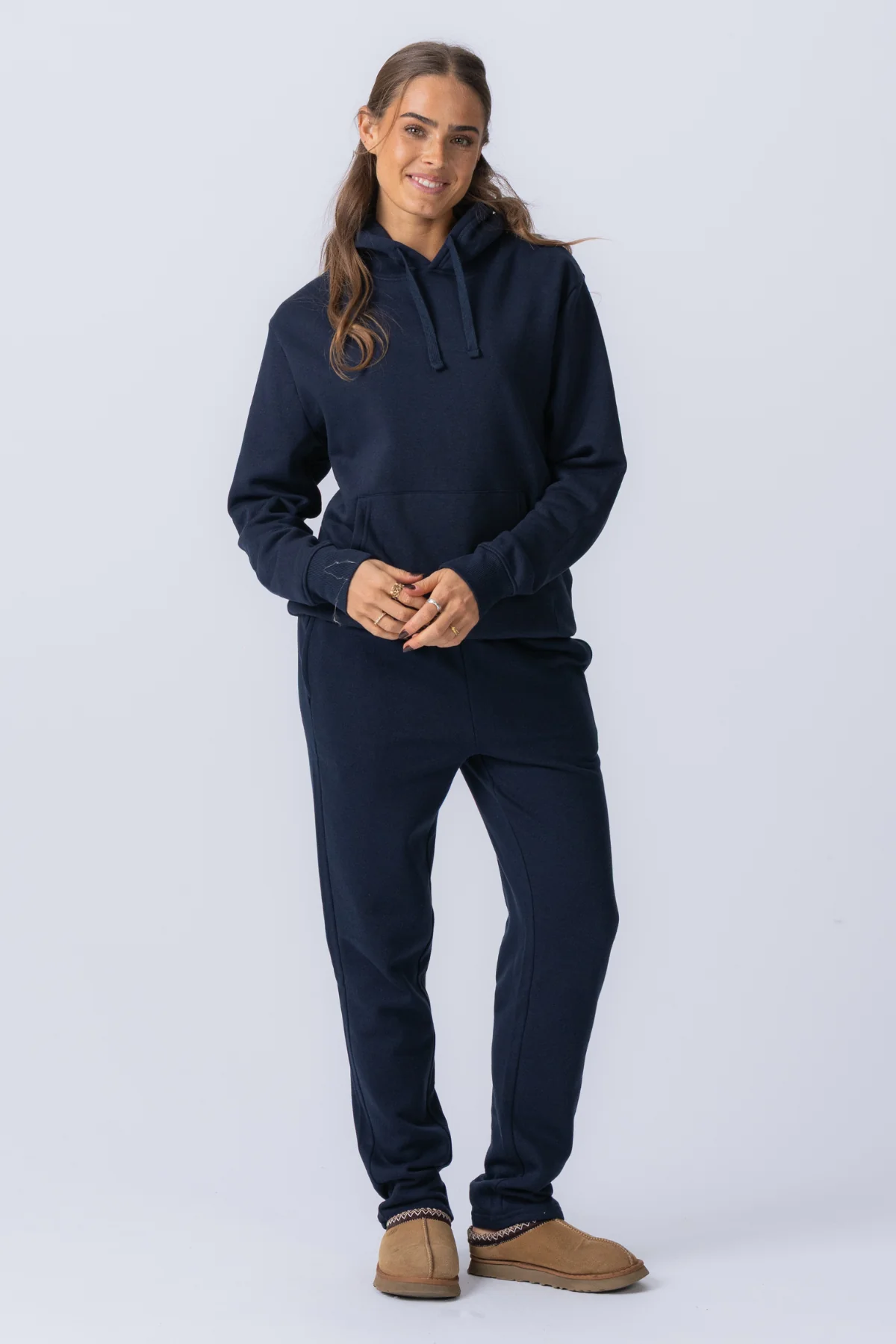 Unverzichtbares Kapuzen-Sweatset für Damen - Marine - Image 4