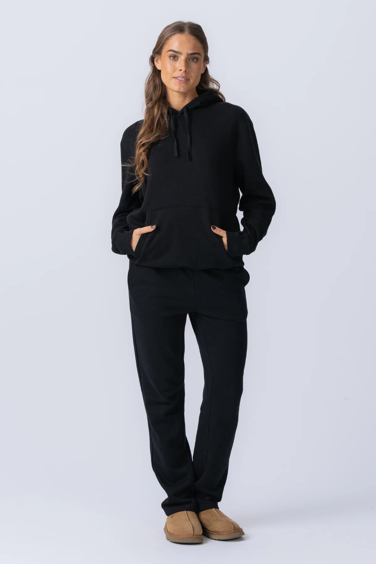 Unverzichtbares Kapuzen-Sweatset für Damen - Schwarz - Image 5